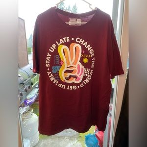 Dutch Bros Maroon Short Sleeve T-shirt size 2X